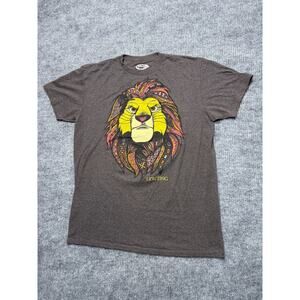 Disney The Lion King T-Shirt Men's XL Heather Gray Graphic Print Short Sleeve